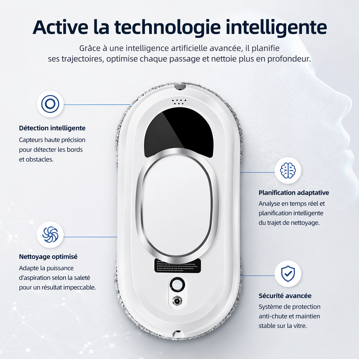 Robot Lave Vitre Double Disque - Twhale
