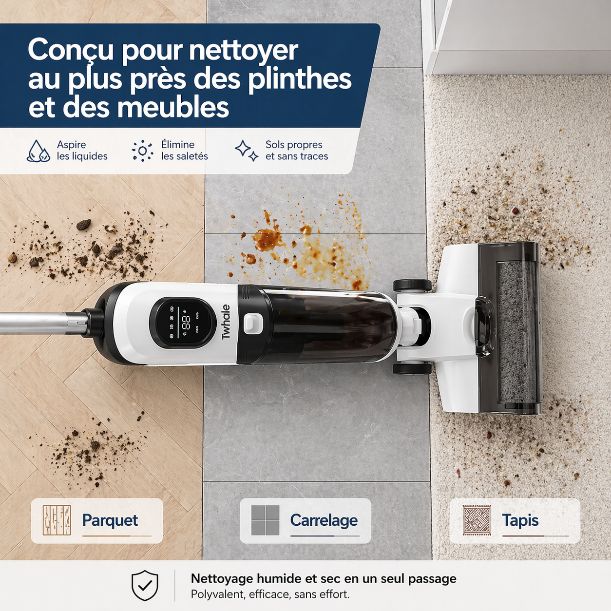 Aspirateur Laveur sans fil - Twhale