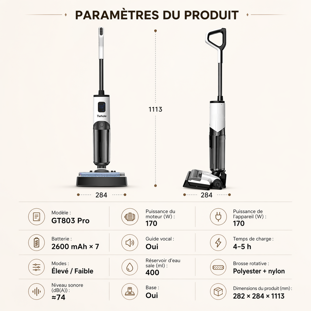 Aspirateur Laveur sans fil - Twhale