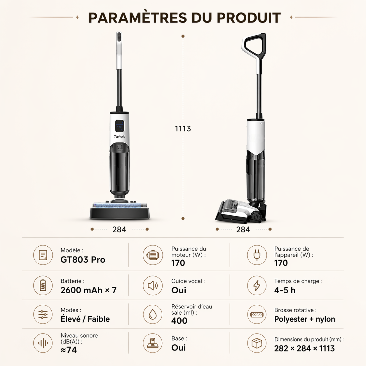 Aspirateur Laveur sans fil - Twhale